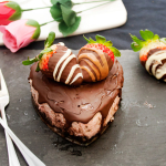 Chocolate Covered Strawberry Cheesecake for Two