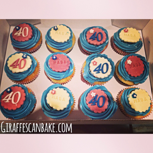 40th Birthday Cupcakes