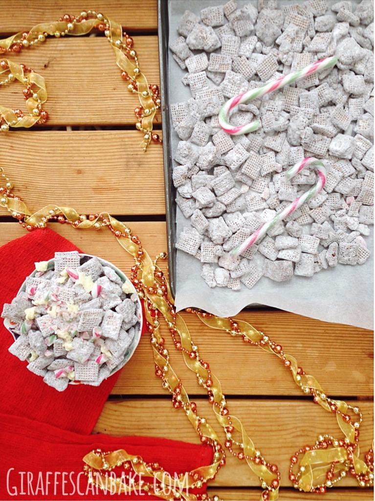 Chocolate Peppermint Puppy Chow - Whether you call it Puppy Chow or Muddy Buddies, this Chocolate Peppermint Puppy Chow is the perfect Christmas snack! Full of festive flavours and totally addictive!