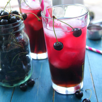 Very Cherry Long Island Iced Tea - The classic, top shelf cocktail with a new cherry twist! This delicious favourite is quick and easy to make, with fresh cherries, perfect for entertaining this summer