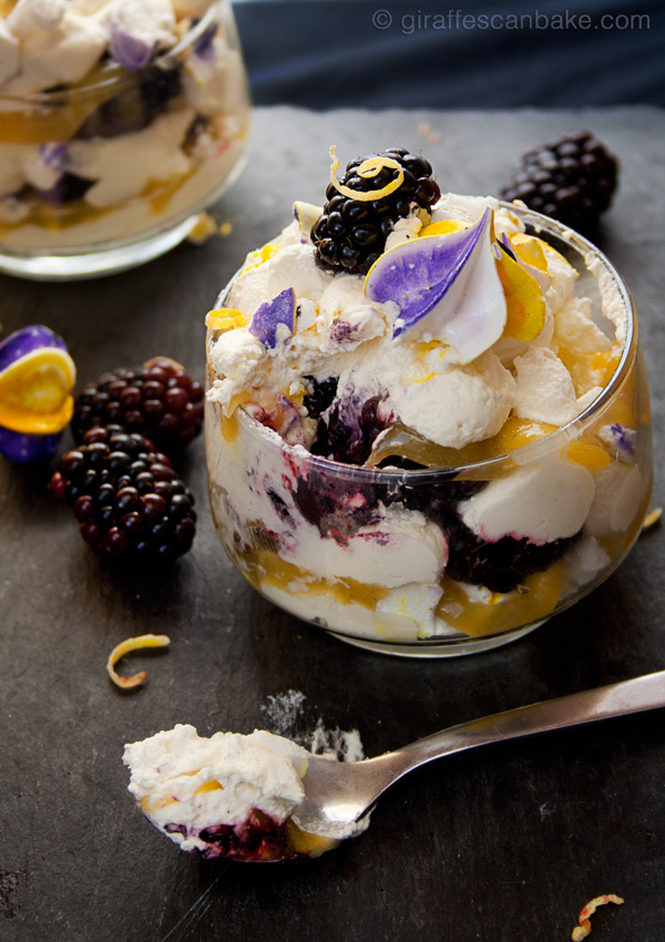 Blackberry & Lemon Eton Mess - A Tipsy Giraffe