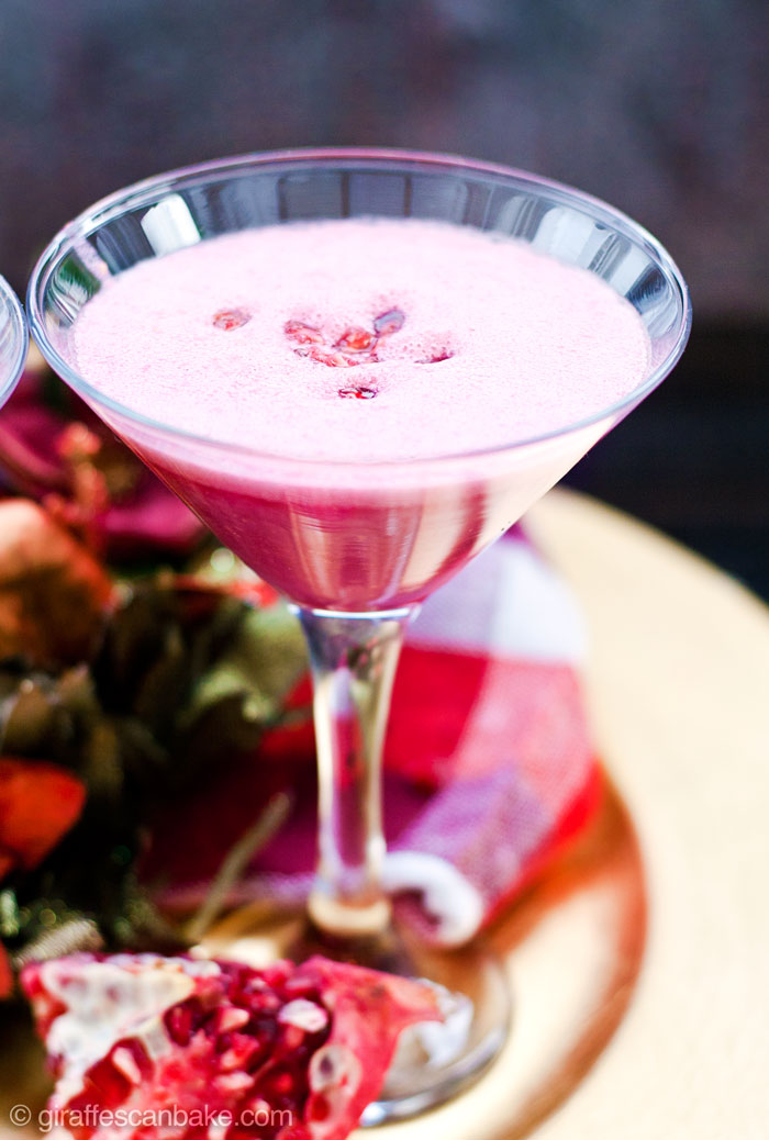 Pomegranate Martini - Three amazing holiday cocktails that are totally delicious, really festive and are quick and easy to make in your Vitamix! Fresh pomegranate puree with dry vermouth and vodka or gin. 