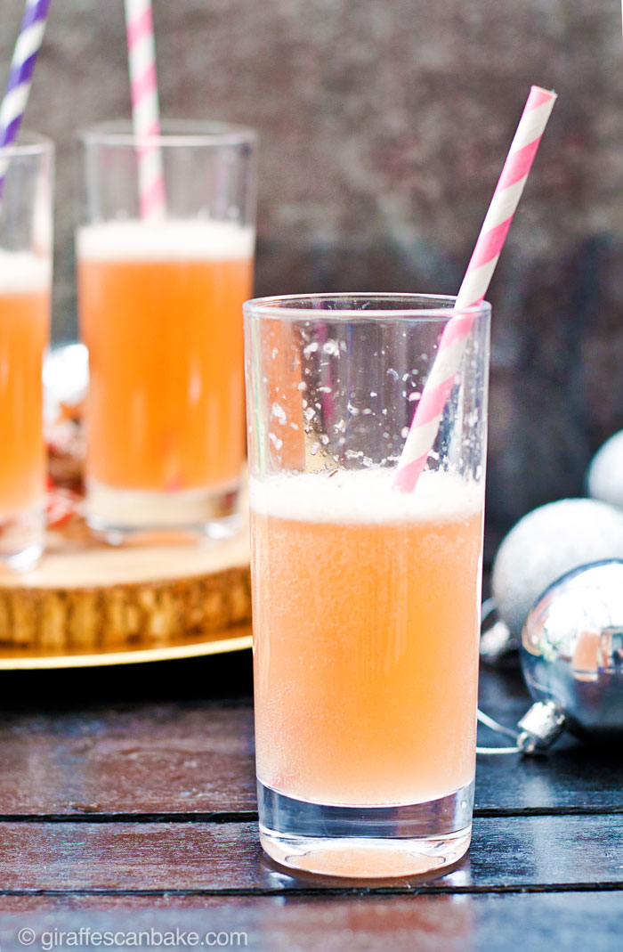 Grapefruit and Thyme Fizz (Mocktail) - Three amazing holiday cocktails that are totally delicious, really festive and are quick and easy to make in your Vitamix! Grapefruit juice, thyme syrup and tonic water. 
