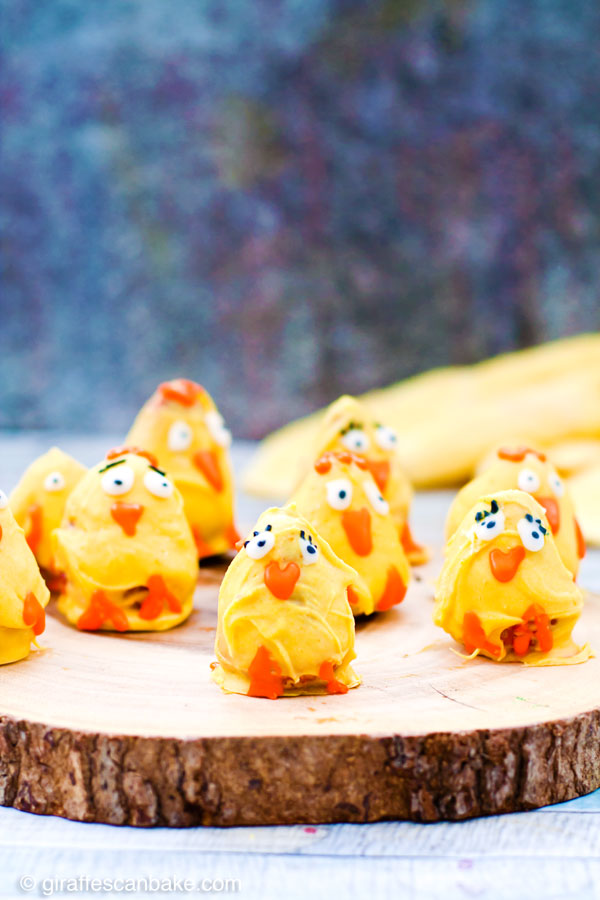 These adorable Nutella Stuffed Chocolate Covered Strawberry Easter Chicks are the most fun treat you’ll make this Easter! They’re quick and easy to make, and kids will love helping too! Oh, and they’re totally yummy and naturally Gluten Free of course.