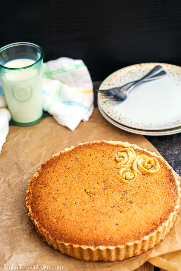 This Gluten Free Treacle Tart is an easy and delicious dessert you can serve any time. It’s sticky, sweet, and Harry Potter’s favourite! You’re going to love how simple this British classic is to make! #glutenfree #treacletart #harrypotter #britishdesserts #baking
